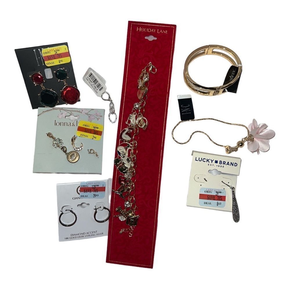 INC Giani Bernini Lucky Brand Lot of 8 Pieces of Broken Jewelry NWT NWD